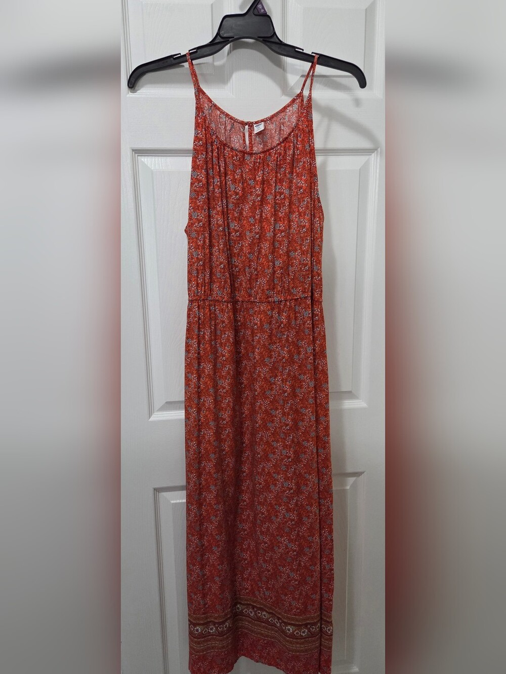 Old Navy Red Floral Maxi Dress